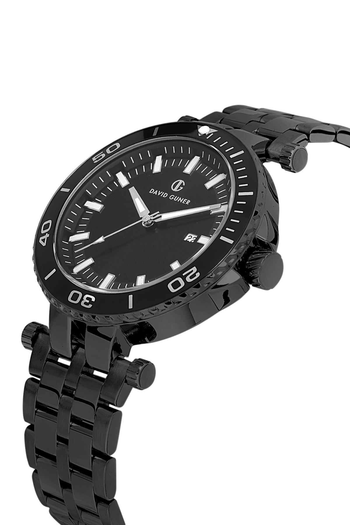 DAVID GUNER Black Dial Calendar Men's Watch