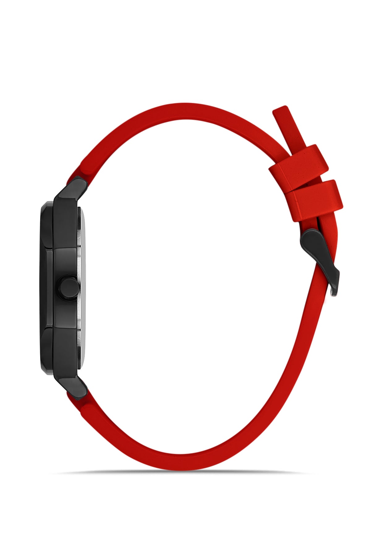 DAVID GUNER Gun Coated Red Band Men's Watch