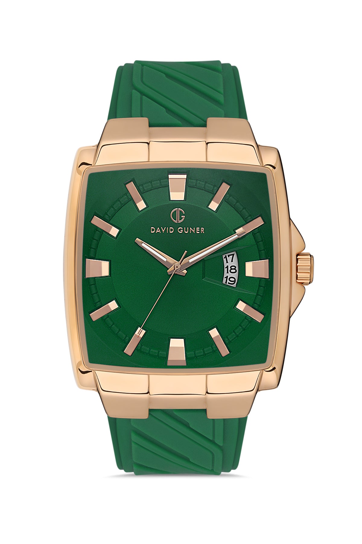 DAVID GUNER Gun Kaplamalı Yeşil Kadranlı Erkek Kol Saati - DG-8622GD-ZX10