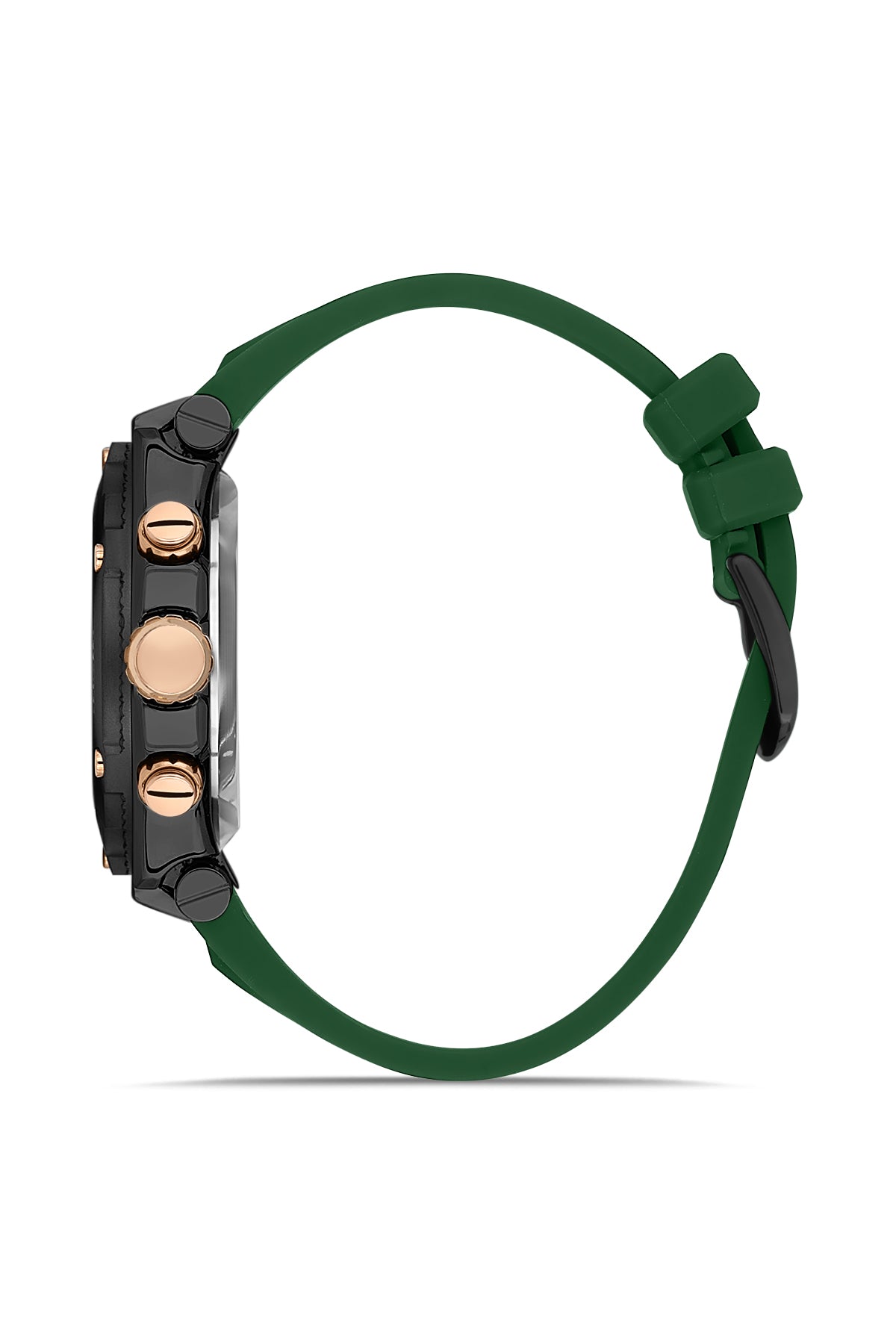 DAVID GUNER Gun Kaplamalı Yeşil Silikon Kordonlu Multi Fonksiyonlu Erkek Kol Saati - DG-8641GD-ZX10