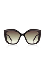 DAVID GUNER Siyah Çerçeveli Yeşil Degrade Camlı Kadın Güneş Gözlüğü