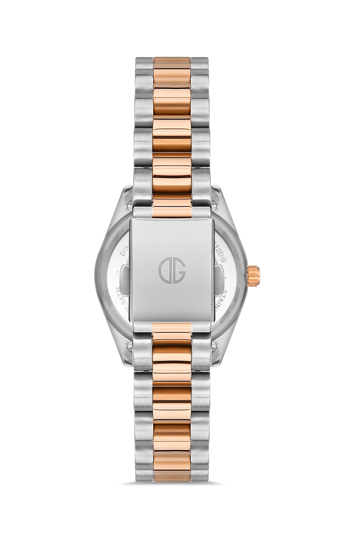 DAVID GUNER Rose White Women's Watch with Brown Dial