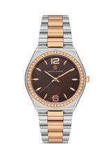 DAVID GUNER Kahverengi Kadranlı Rose Beyaz Kadın Kol Saati - DG-8472LA-E6