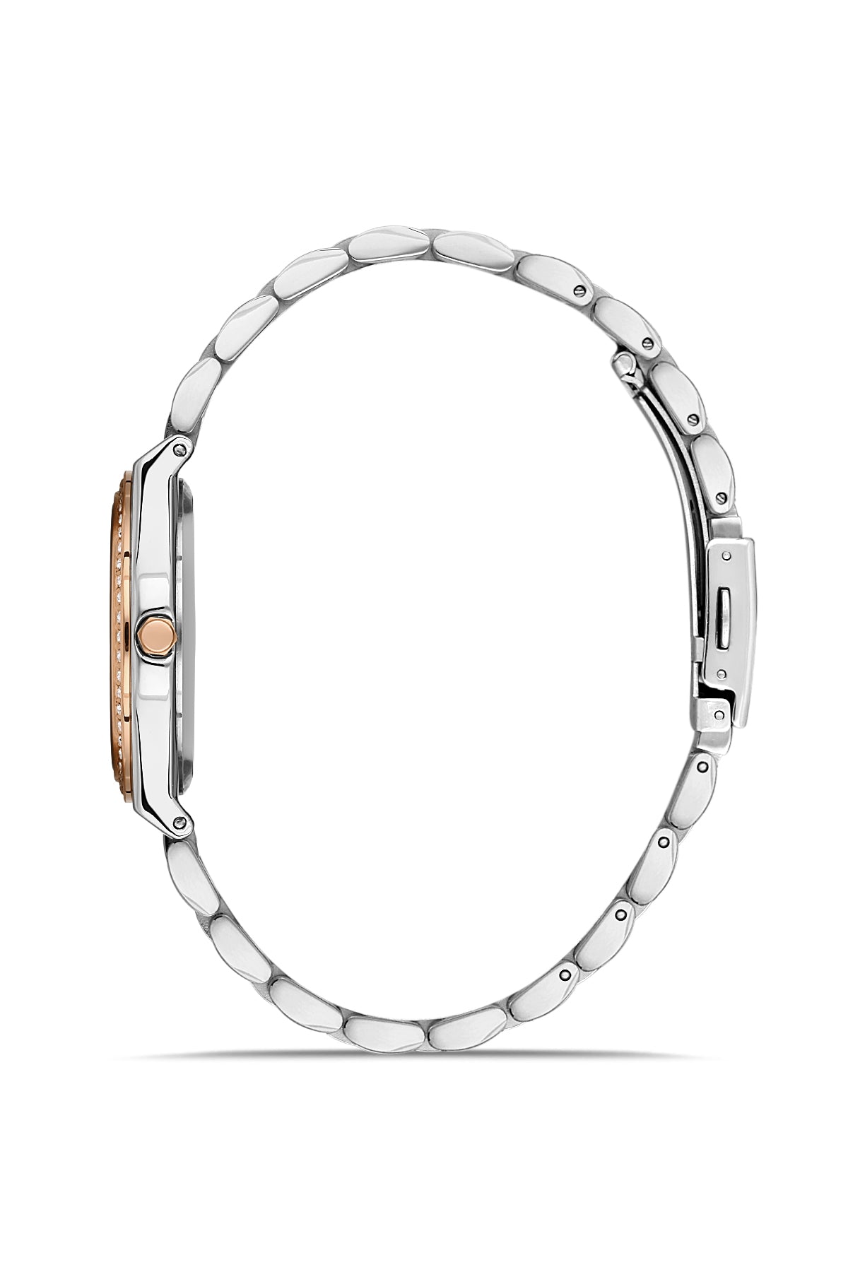 DAVID GUNER Kahverengi Kadranlı Rose Beyaz Kadın Kol Saati - DG-8472LA-E6