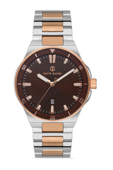 DAVID GUNER Kahverengi Kadranlı Rose Gümüş Kordonlu Erkek Kol Saati - DG-8342GA-E6