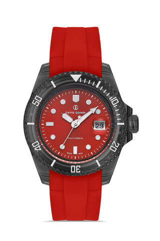 DAVID GUNER Kırmızı Kadranlı Gun Kaplamalı Unisex Kol Saati - DG-8656GD-ZP8