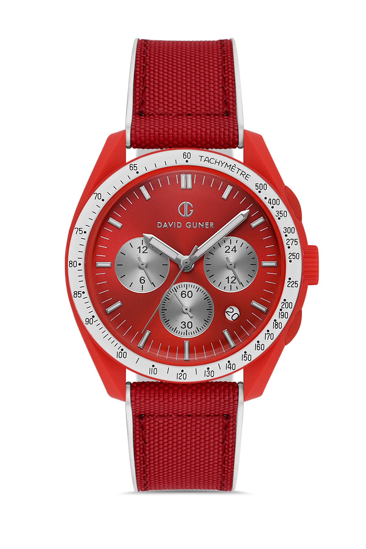 DAVID GUNER Kırmızı Kadranlı Polikarbon Kaplamalı Erkek Kol Saati - DG-8627GD-ZL8