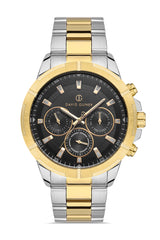 DAVID GUNER SARI BEYAZ KAPLAMALI SİYAH KADRANLI ERKEK KOL SAATİ DG-8357GA-D2