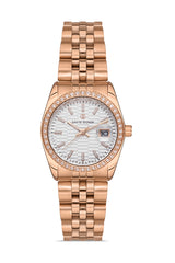 DAVID GUNER ROSE KAPLAMALI BEYAZ KADRANLI KADIN KOL SAATİ DG-8383LA-C1