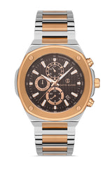 DAVID GUNER ROSE BEYAZ KAPLAMALI KAHVERENGİ KADRANLI ERKEK KOL SAATİ DG-8386GA-E6