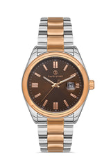 DAVID GUNER Kahverengi Kadranlı Kahverengi ve Gümüş Renk Kaplama Paslanmaz Çelik Kordonlu Erkek Kol Saati – DG-8390GA-E6