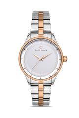 DAVID GUNER ROSE BEYAZ KAPLAMALI BEYAZ KADRANLI KADIN KOL SAATİ DG-8397LA-E1