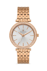 DAVID GUNER ROSE KAPLAMALI BEYAZ KADRANLI KADIN KOL SAATİ DG-8414LA-C1