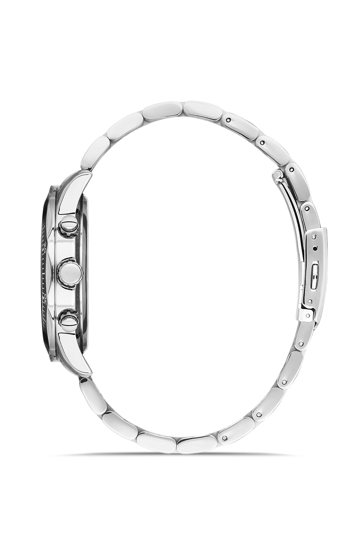 DAVID GUNER Siyah Kadranlı Gümüş Kaplamalı Erkek Kol Saati - DG-8419GA-A2