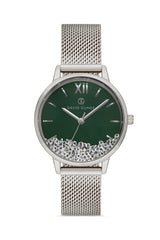 DAVID GUNER GÜMÜŞ KAPLAMALI BEYAZ KADRANLI KADIN KOL SAATİ DG-8428LC-A10