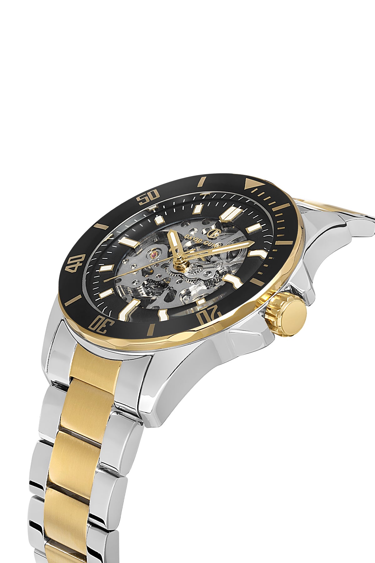 DAVID GUNER KOL SAATİ SİYAH Kadran SARI BEYAZ Kaplama ERKEK - DG-8674GA-D2