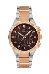 DAVID GUNER ROSE BEYAZ KAPLAMALI KAHVERENGİ KADRANLI ERKEK KOL SAATİ DG-8676GA-E6