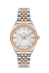 DAVID GUNER ROSE BEYAZ KAPLAMALI BEYAZ KADRANLI KADIN KOL SAATİ DG-8695LA-E1