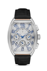 DAVID GUNER GÜMÜŞ KAPLAMALI BEYAZ KADRANLI ERKEK KOL SAATİ DG-8707GB-J1