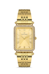 DAVID GUNER Sarı Renk Kaplamalı Sarı Kadranlı Düz Kadın Kol Saati