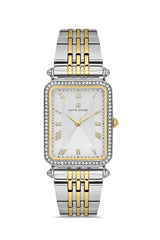 DAVID GUNER SARI BEYAZ KAPLAMALI BEYAZ KADRANLI KADIN KOL SAATİ DG-8709LA-D1