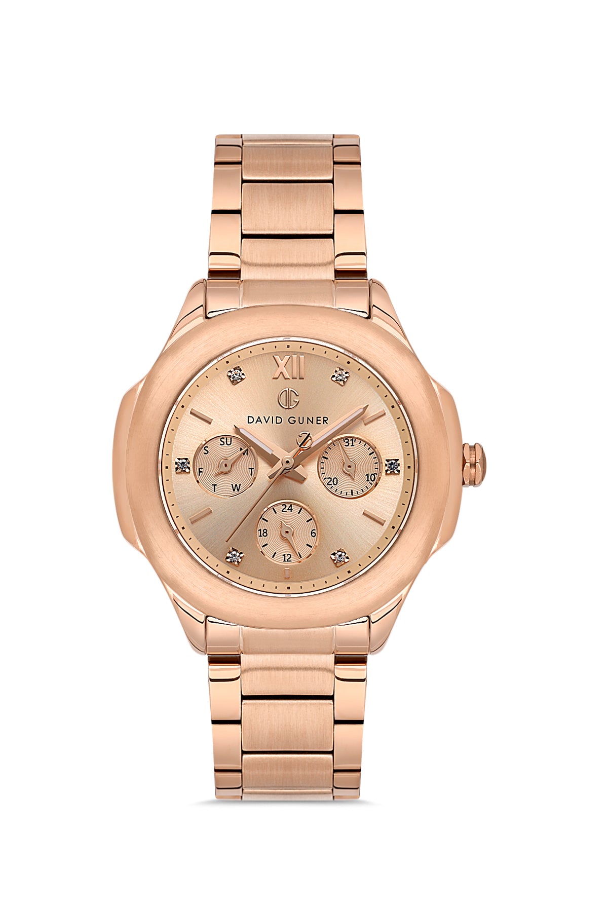 DAVID GUNER ROSE KAPLAMALI ROSE KADRANLI KADIN KOL SAATİ DG-8741LA-C5