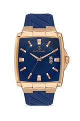 DAVID GUNER Rose Kaplamalı Mavi Kadranlı Erkek Kol Saati - DG-8622GD-T3
