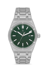 DAVID GUNER KOL SAATİ YEŞİL Kadran GÜMÜŞ Kaplama ERKEK - DG-8744GA-A10