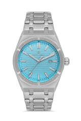 DAVID GUNER KOL SAATİ TURKUAZ Kadran GÜMÜŞ Kaplama ERKEK - DG-8744GA-A15