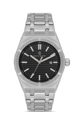 DAVID GUNER KOL SAATİ SİYAH Kadran GÜMÜŞ Kaplama ERKEK - DG-8744GA-A2