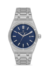 DAVID GUNER KOL SAATİ MAVİ Kadran GÜMÜŞ Kaplama ERKEK - DG-8744GA-A3