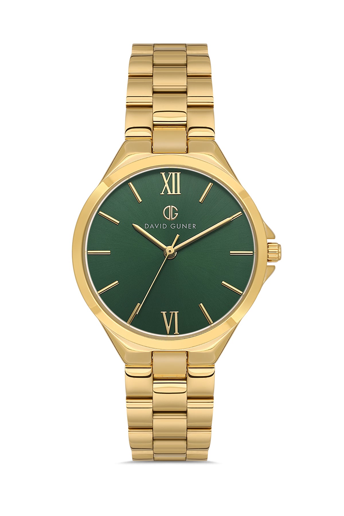 David Guner Kadın Yeşi̇l Kadranlı Sari Çelik Kol Saati - DG-8750LA-B10