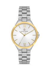 David Guner Kadın Gümüş Kadranlı Sari beyaz Çelik Kol Saati - DG-8750LA-D1