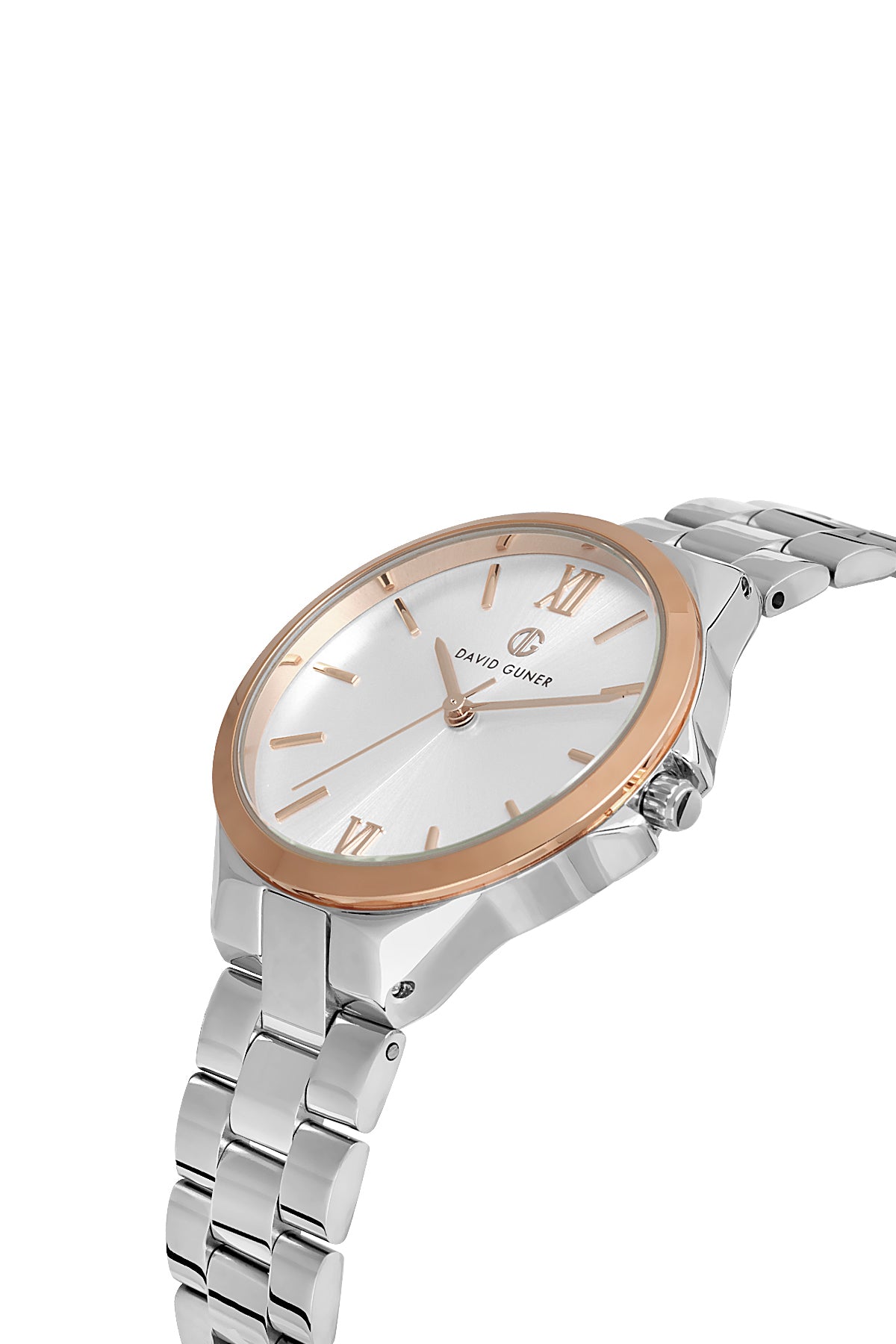 David Guner Kadın Gümüş Kadranlı Rose beyaz Çelik Kol Saati - DG-8750LA-E1
