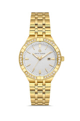 DAVID GUNER Sarı Renk Kadranlı Taşlı Kadın Kol Saati