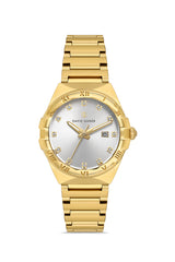 DAVID GUNER Sarı Renk Kadranlı Takvimli Kadın Kol Saati