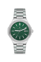 DAVID GUNER KOL SAATİ YEŞİL Kadran GÜMÜŞ Kaplama ERKEK - DG-8843GA-A10