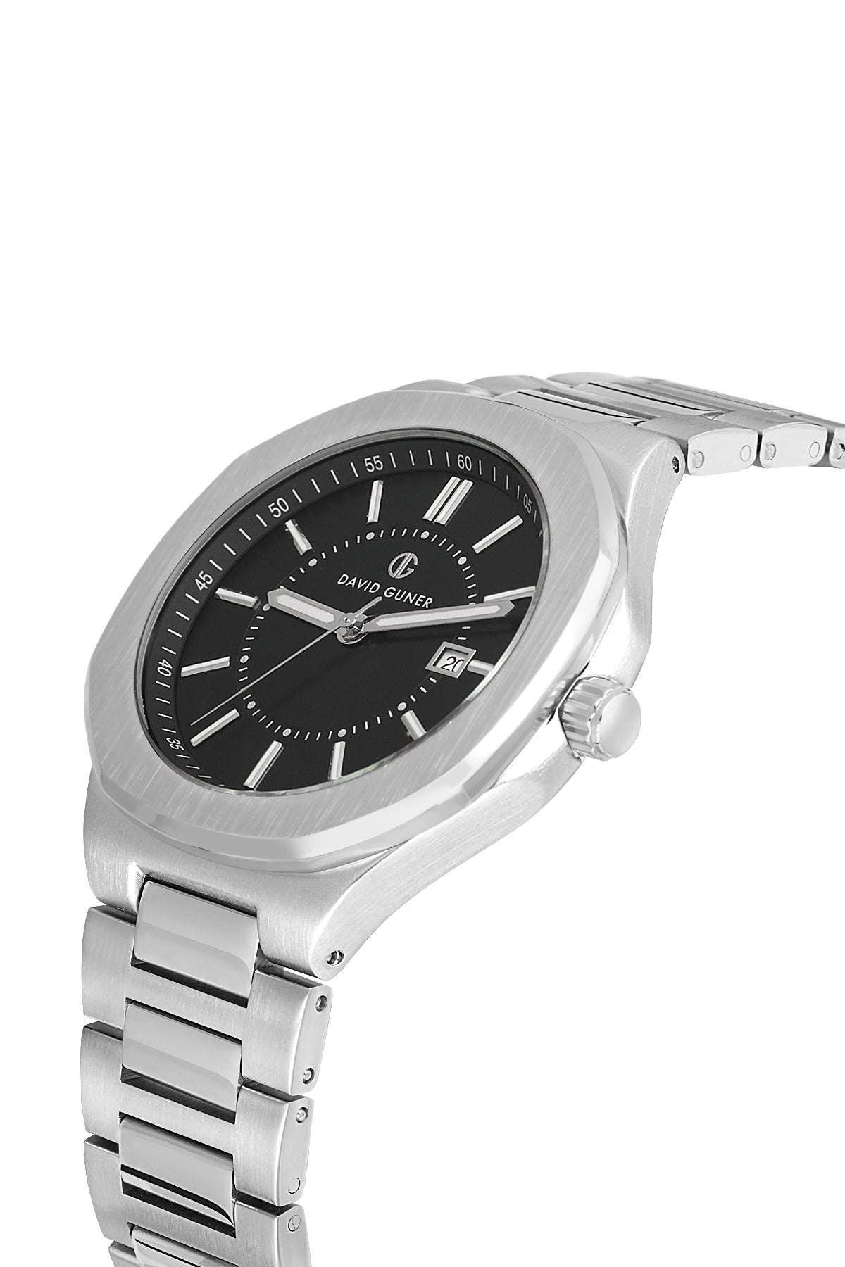 DAVID GUNER KOL SAATİ SİYAH Kadran GÜMÜŞ Kaplama ERKEK - DG-8843GA-A2