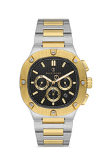 DAVID GUNER Sarı beyaz Kaplamalı Gümüş Kadranlı Erkek Kol Saati - DG-8852GA-D2