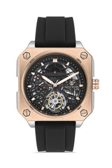 DAVID GUNER Rose Beyaz Kaplamalı Siyah Kadranlı Erkek Kol Saati - DG-8736GD-E2