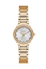 DAVID GUNER SARI KAPLAMALI BEYAZ KADRANLI KADIN KOL SAATİ DG-8868LA-B1