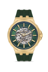 DAVID GUNER Sari Kaplamalı Yeşil Kadranlı Erkek Kol Saati - DG-8823GD-ZS10