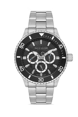 DAVID GUNER KOL SAATİ SİYAH Kadran GÜMÜŞ Kaplama ERKEK - DG-8862GA-A2