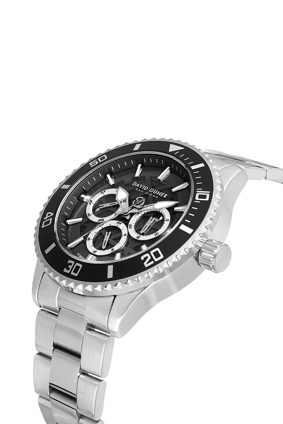 DAVID GUNER KOL SAATİ SİYAH Kadran GÜMÜŞ Kaplama ERKEK - DG-8862GA-A2