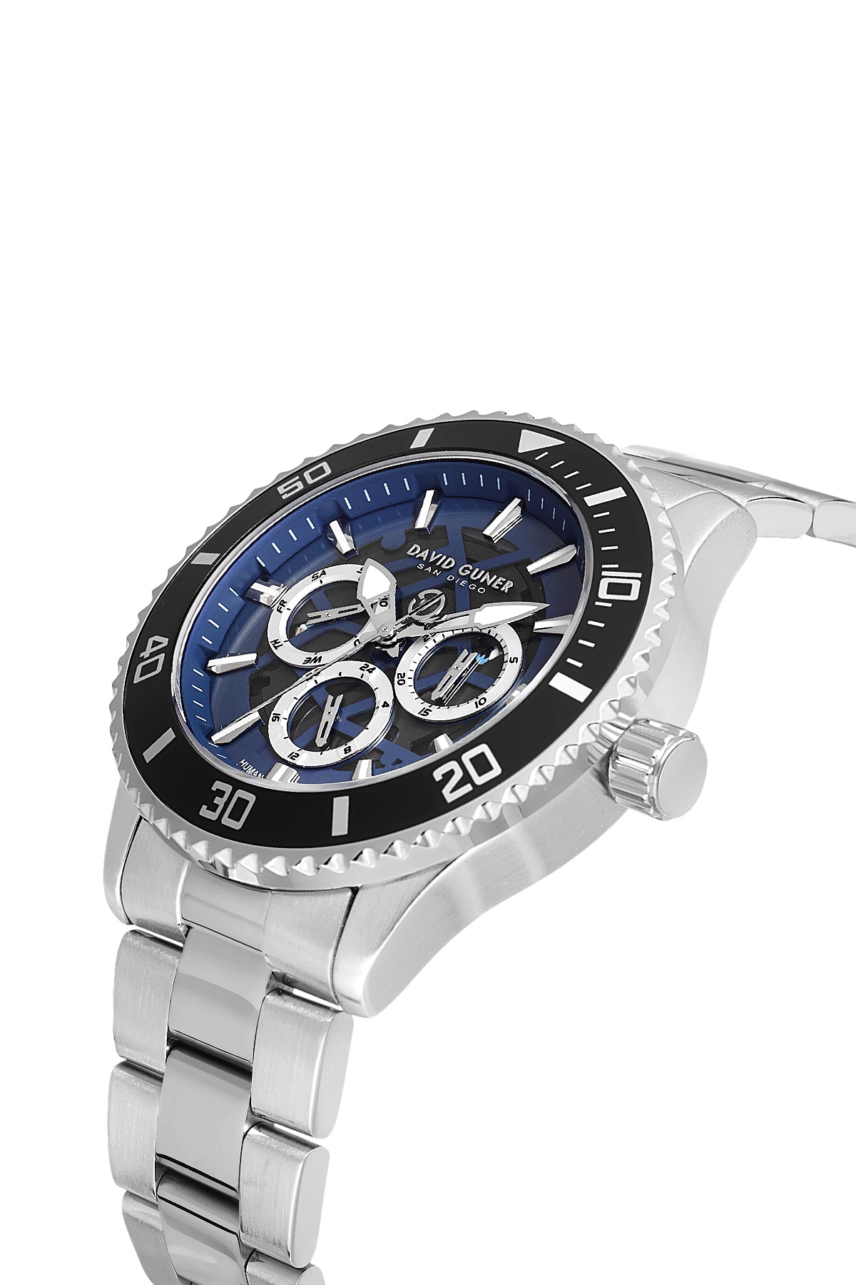 DAVID GUNER KOL SAATİ MAVİ Kadran GÜMÜŞ Kaplama ERKEK - DG-8862GA-A3