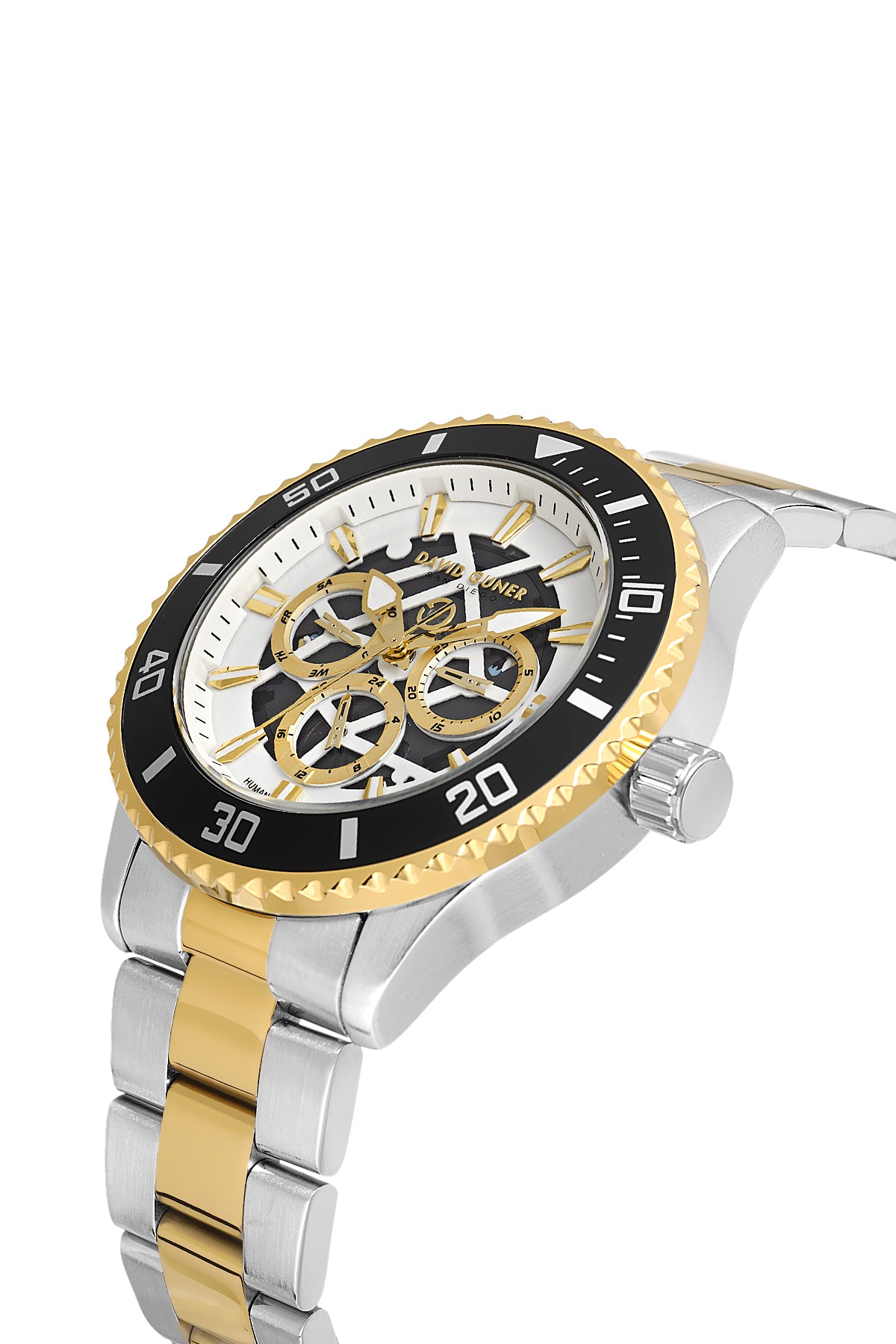 DAVID GUNER KOL SAATİ GÜMÜŞ Kadran SARI BEYAZ Kaplama ERKEK - DG-8862GA-D1