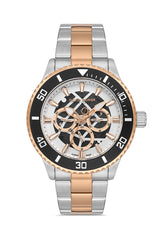 DAVID GUNER KOL SAATİ GÜMÜŞ Kadran ROSE BEYAZ Kaplama ERKEK - DG-8862GA-E1