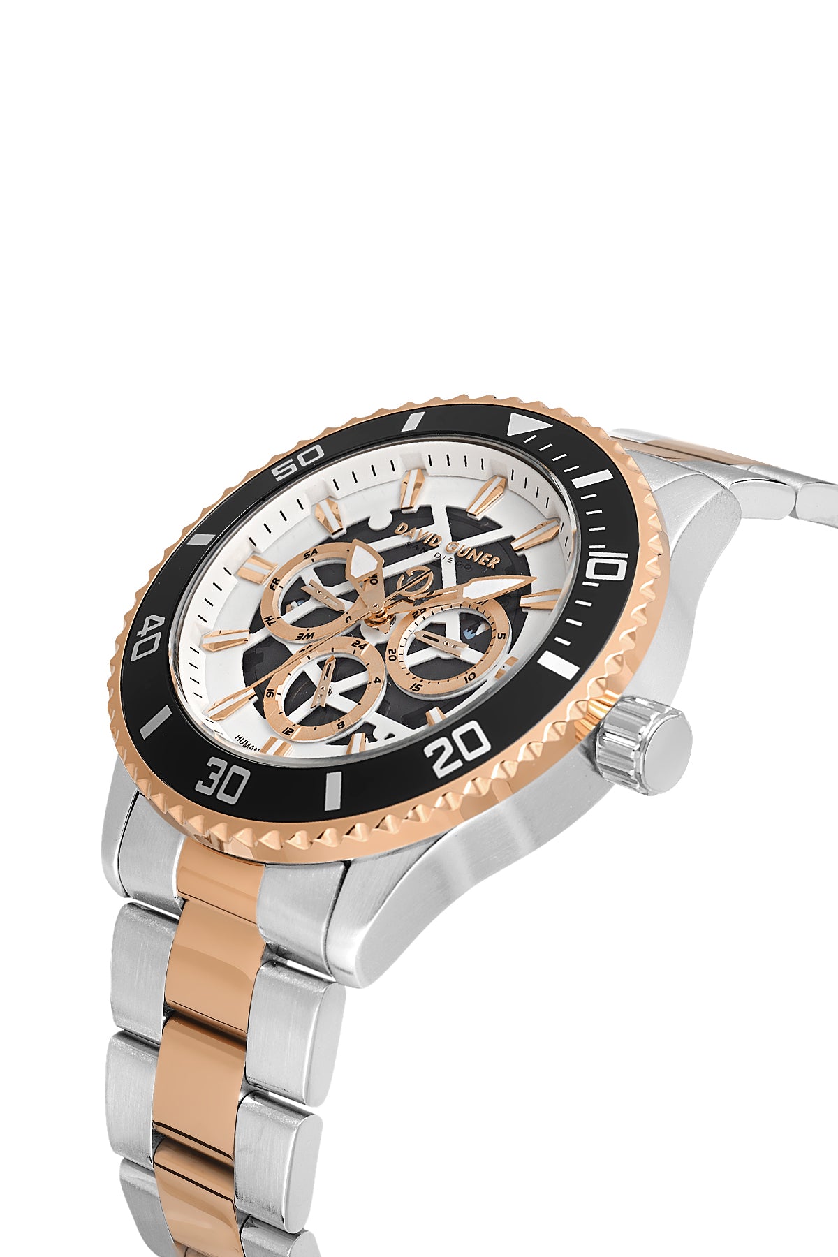 DAVID GUNER KOL SAATİ GÜMÜŞ Kadran ROSE BEYAZ Kaplama ERKEK - DG-8862GA-E1