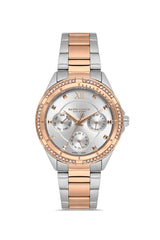 DAVID GUNER KOL SAATİ GÜMÜŞ Kadran ROSE BEYAZ Kaplama KADIN - DG-8874LA-E1