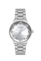 DAVID GUNER GÜMÜŞ KAPLAMALI BEYAZ KADRANLI KADIN KOL SAATİ DG-8909LA-A1